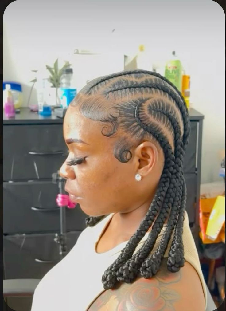 cornrow + braid image